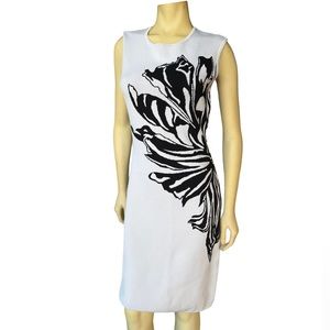 Calvin Klein Black Floral Sleeveless Sweater Dress